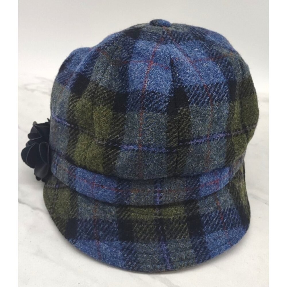 Mucros Weavers Killarney Ireland Womens One Size Plaid Tweed Wool Newsboy Hat